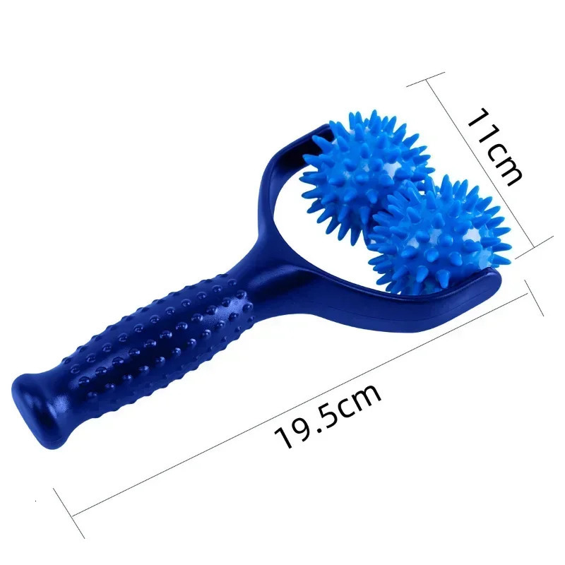 2 Roller in 1 Handheld Trigger Point Acupuncture Reflexology Spiky Massage Balls Massager Roller Full Body Soreness Relief 250619