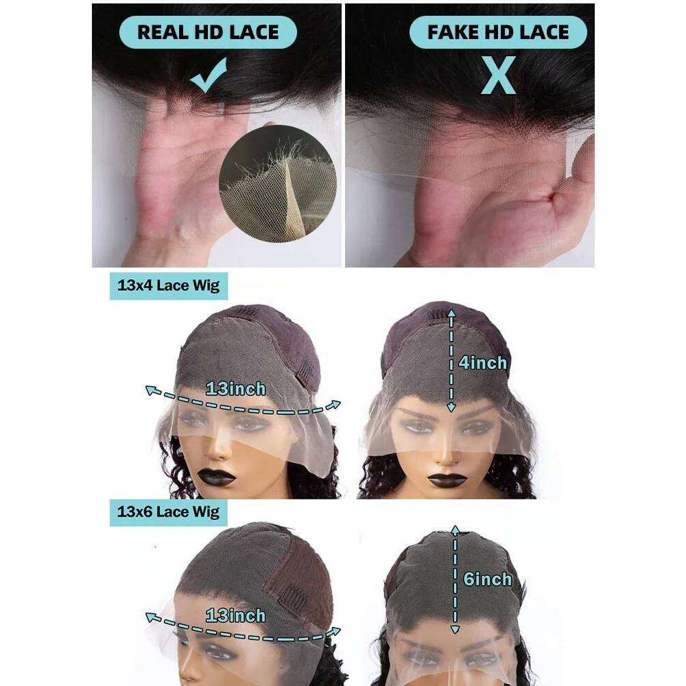 250% Chocolate Brown Deep Wave 13x6 Front Wig Human Hair For Women 30 Inch Water Curly Brazilian 13x4 HD Lace Frontal Wigs