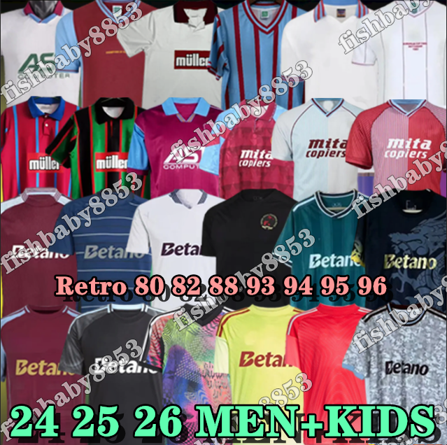 New 24 25 26 AsTOn ViLaS Soccer Jerseys Retro 1980 1982 1988 93 94 95 96 WATKINS BUENDIA MINGS Maillot 2024 2025 2026 goalkeeper McGINN men kids socks kit Football Shirt