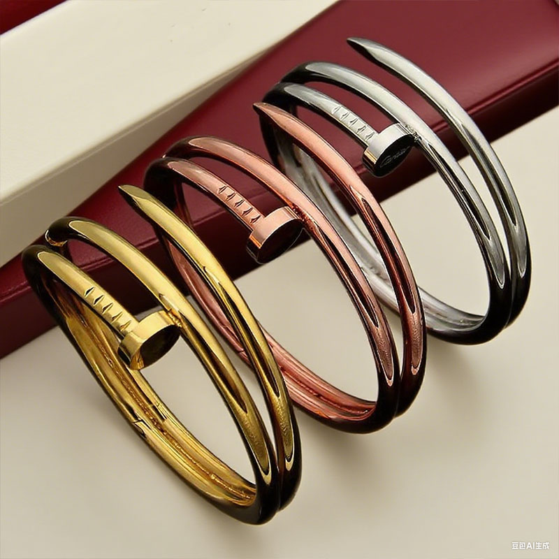 2025 Luxury Brand Love Bracelet Classic Double Loop 316L Titanium Steel Cuff Bracelet Couple tainless Steel Designer Bracelet for Men and Women