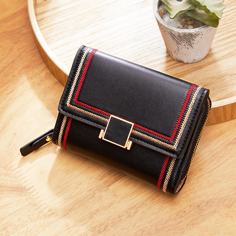 Free Shipping 2025 New Designer Bag New Embroidered Multi-card Slot Accordion Card Holder Zipper Short Women's Wallet