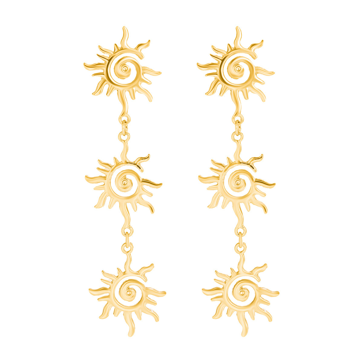 Threaded Totem INS Style Single Layer Simple Ethnic Metal Sun Necklace Jewelry
