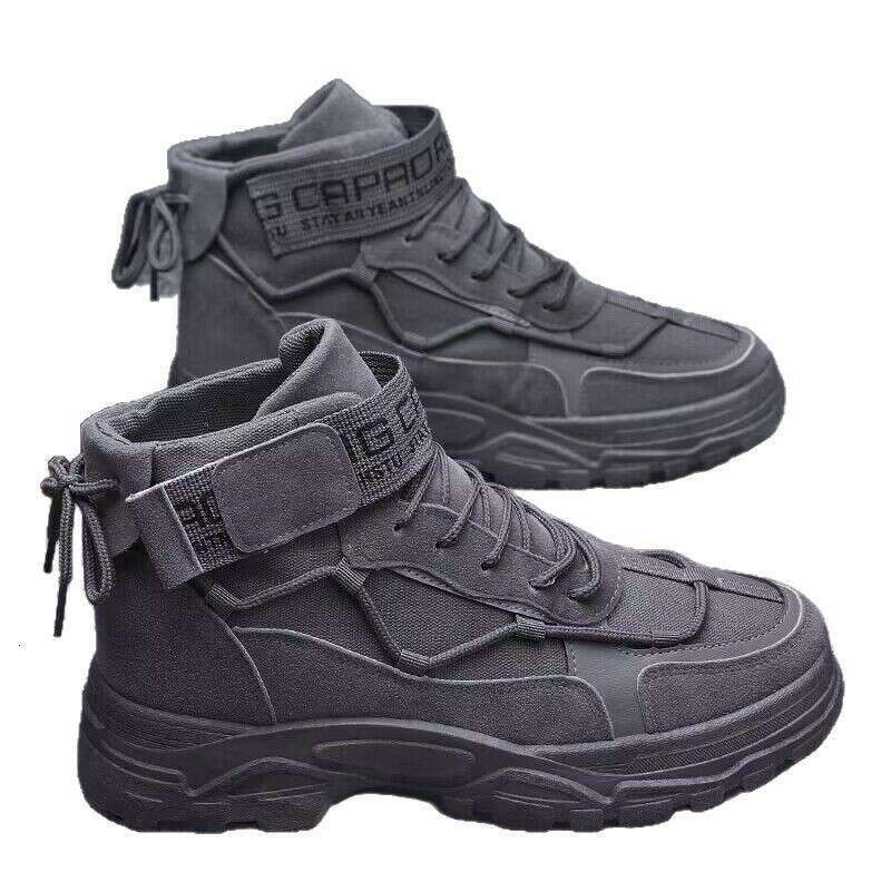 Men's Martin Autumn Winter New High-Top Work Korean Versatile British new Style Short Boots Casual Trendy Shoes