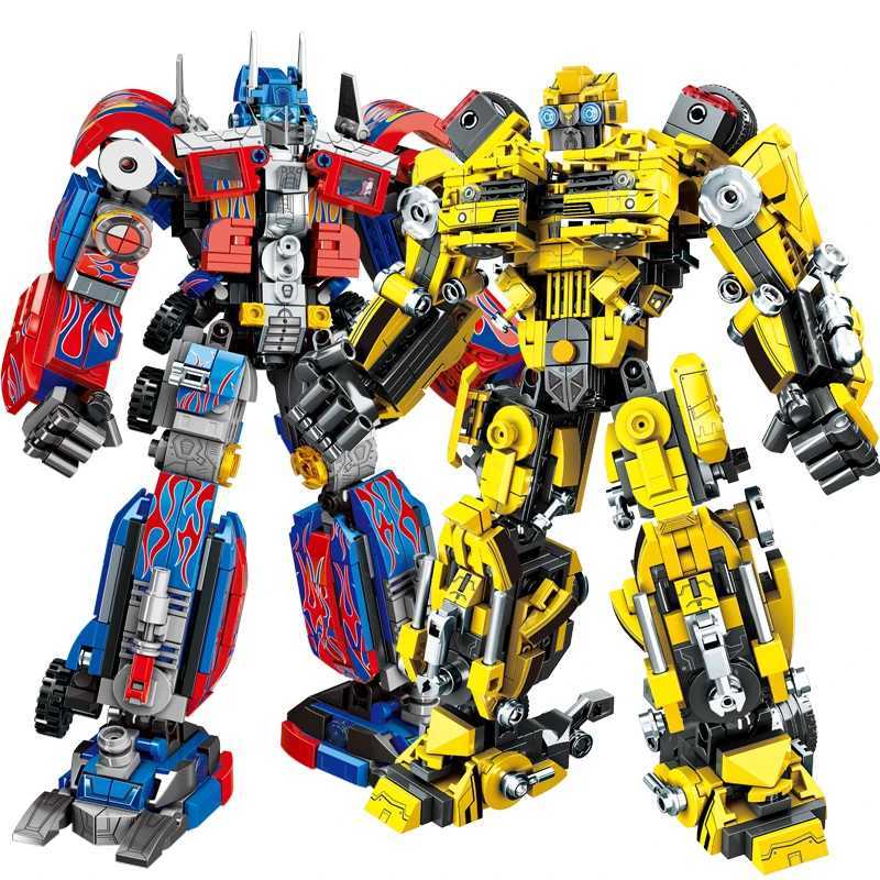 New 2 in 1 Deformation Robot Mecha Building Blocks Sets Bricks kit Transform Birthday Toys Kids Children Gifts for Boys C251203