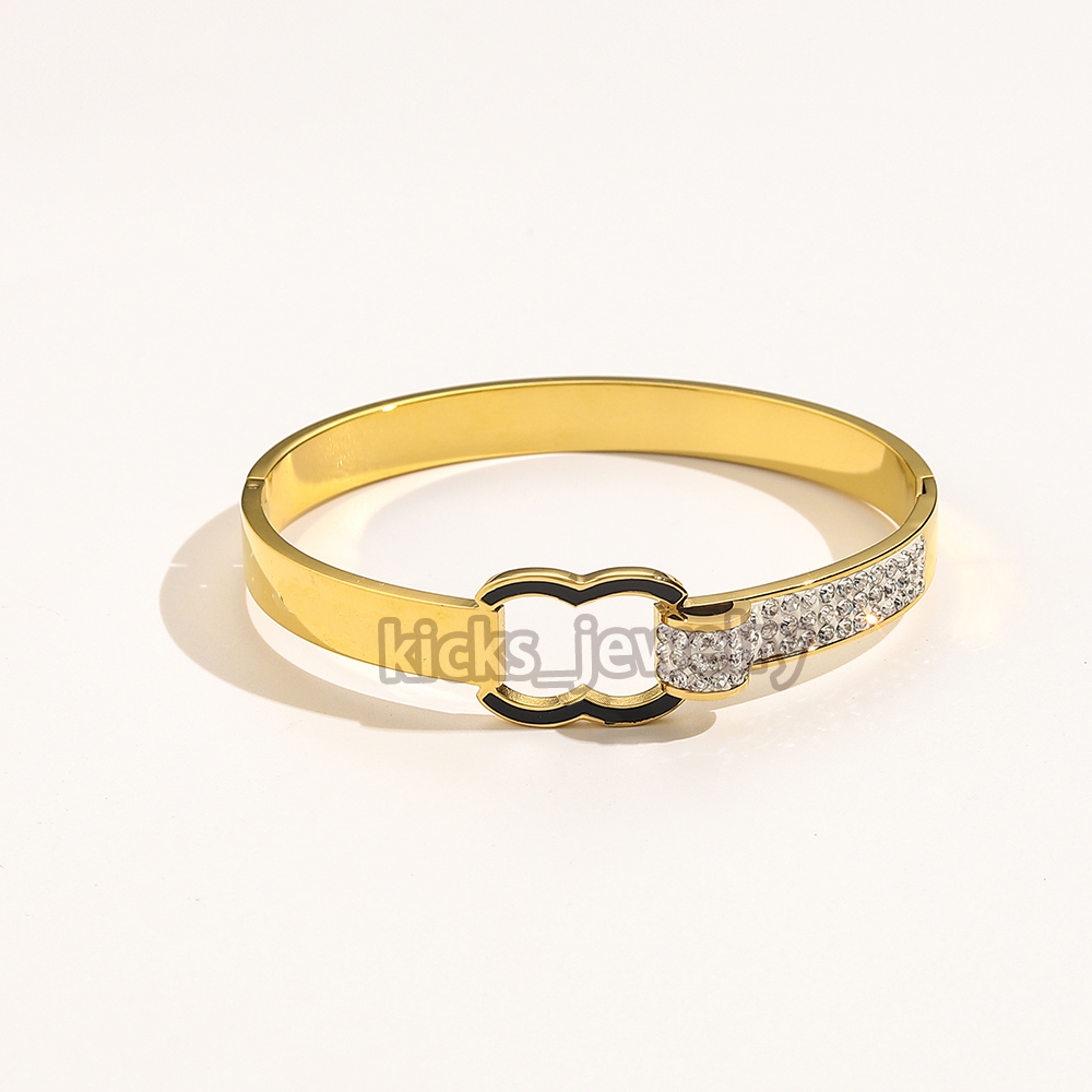 Classic designer bracelet minimalist letter bracelet open bracelet hollow bracelet birthday holiday gift