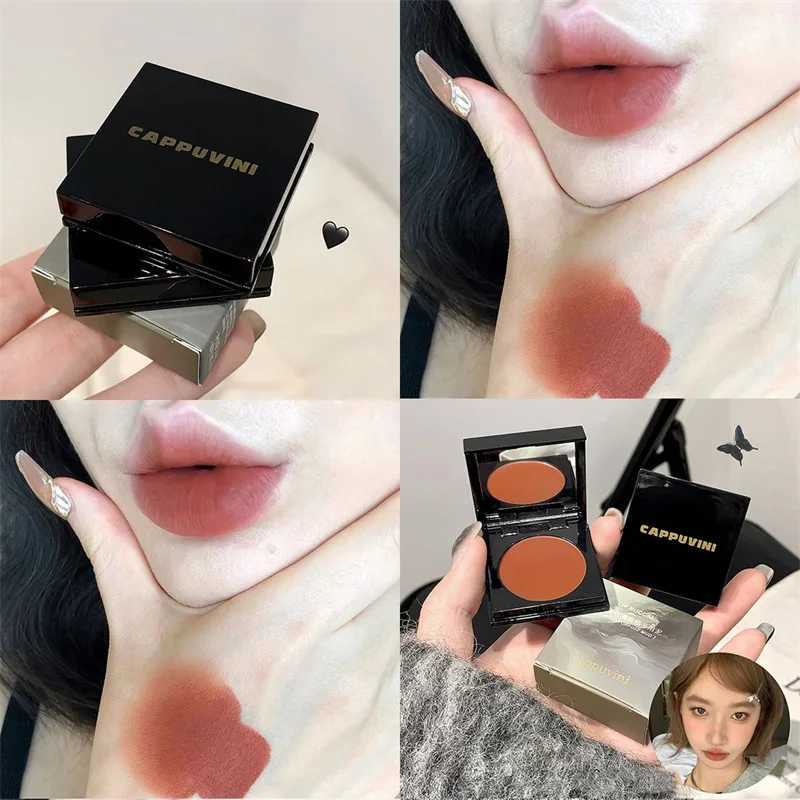 Small Square Lip Mud Clay Matte Lipstick Blush Makeup Long-lasting Non-stick Cup Red Lip Tint Pigment Mousse Lipstick Cosmetics XJ250623