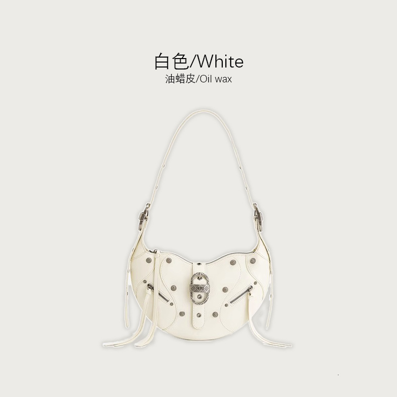 DHAL JWpei Large Capacity Motorcycle High-End Niche Design Light Luxury Genuine Leather Crossbody Shoulder designer bags Bag for Women