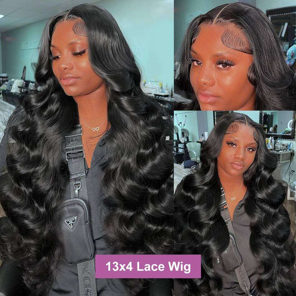 LInks Body Wave Human Hair Front 300 Density 13x6 HD Lace Frontal Wigs 30 40 Inch 5x5 Glueless Closure Wig