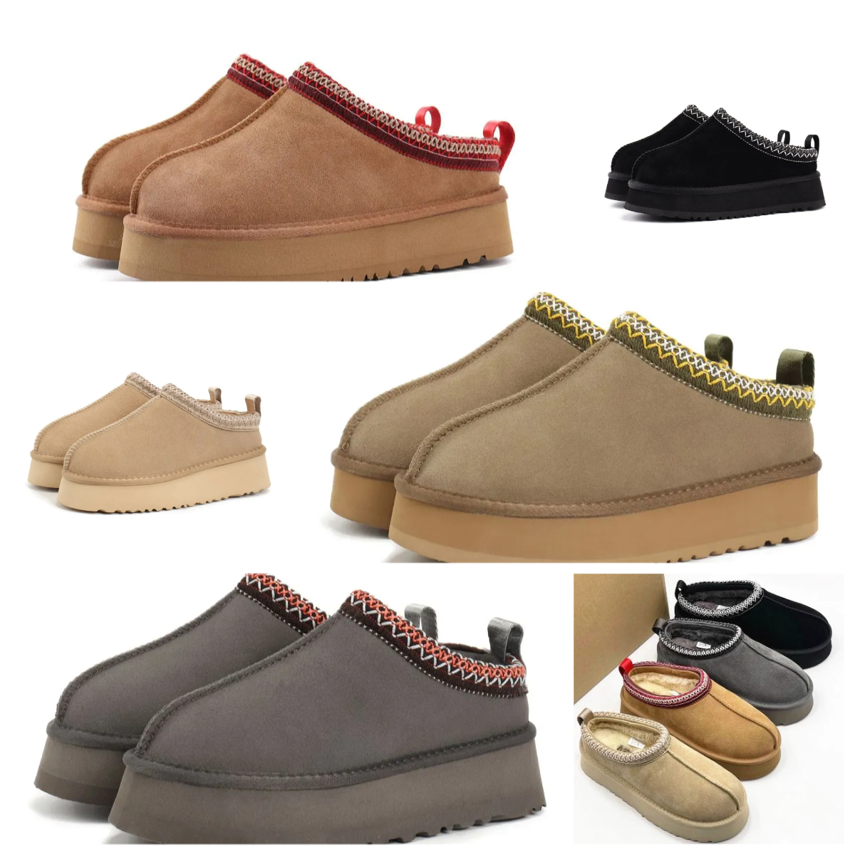 Australia tasman ug winter boot designer boot womens mens fluffy tazz slides fur winter snow booties luxury platform shoe furry warm slipper ankle ultra mini boot