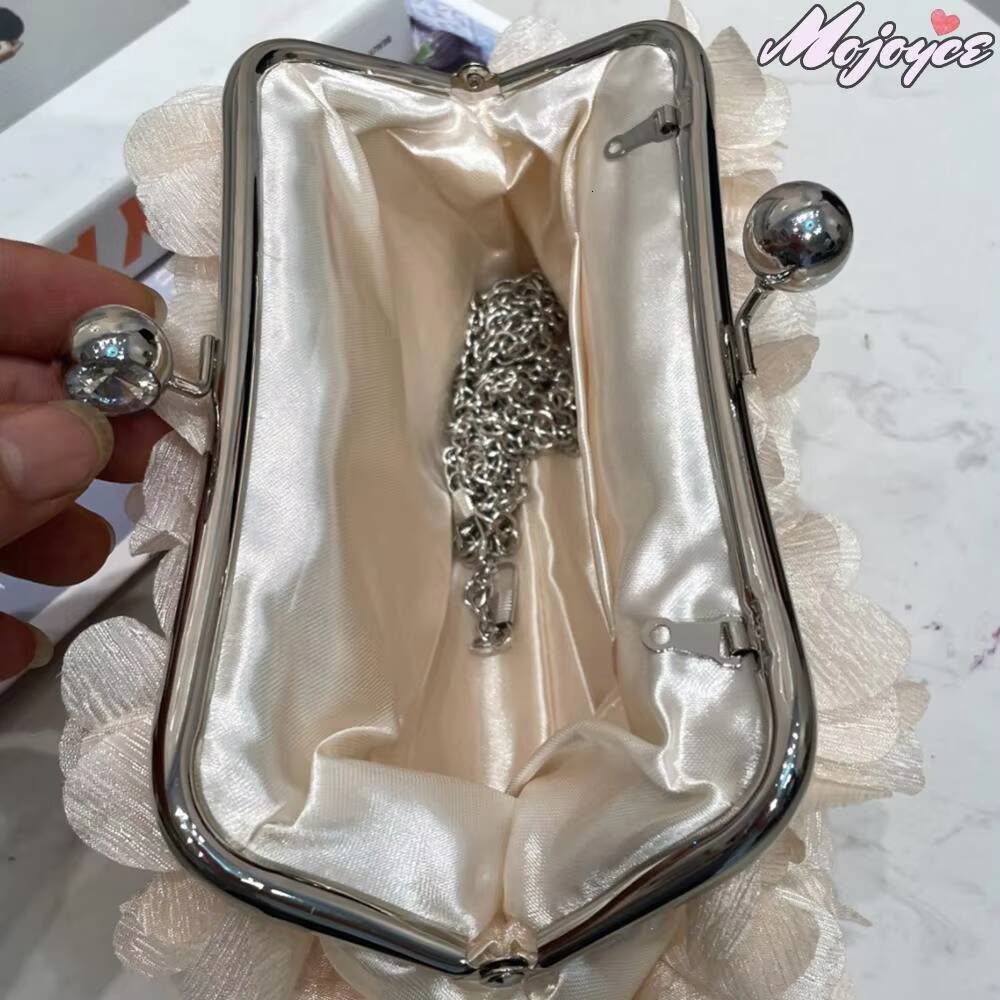 Artificial Flowers Elegant Banquet Bag Solid Color Stylish Handbag Floral Evening Clutch Purse Large Capacity Wedding Party Bags tues