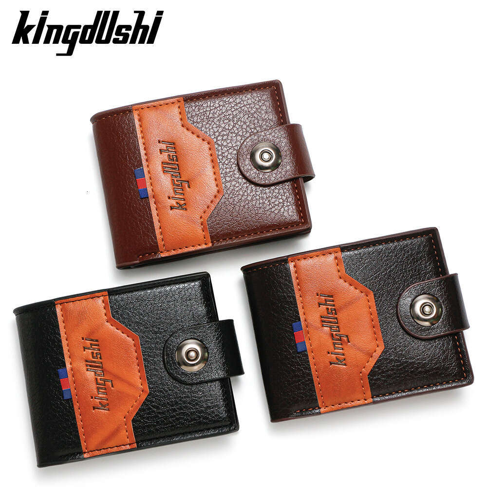 New Men's Short Style Multi-Functional Magnetic Large Capacity Multi-Card Slot Dollar Wallet