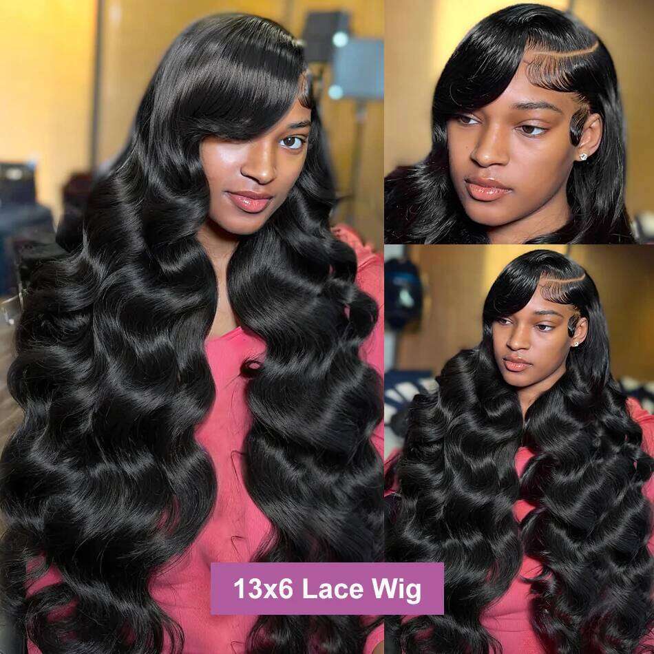 LInks Body Wave Human Hair Front 300 Density 13x6 HD Lace Frontal Wigs 30 40 Inch 5x5 Glueless Closure Wig