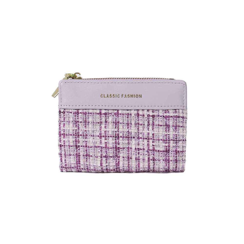 Hot Selling Small Luxury High-End Short Women's Wallet Tweed Student Handheld Coin Purse