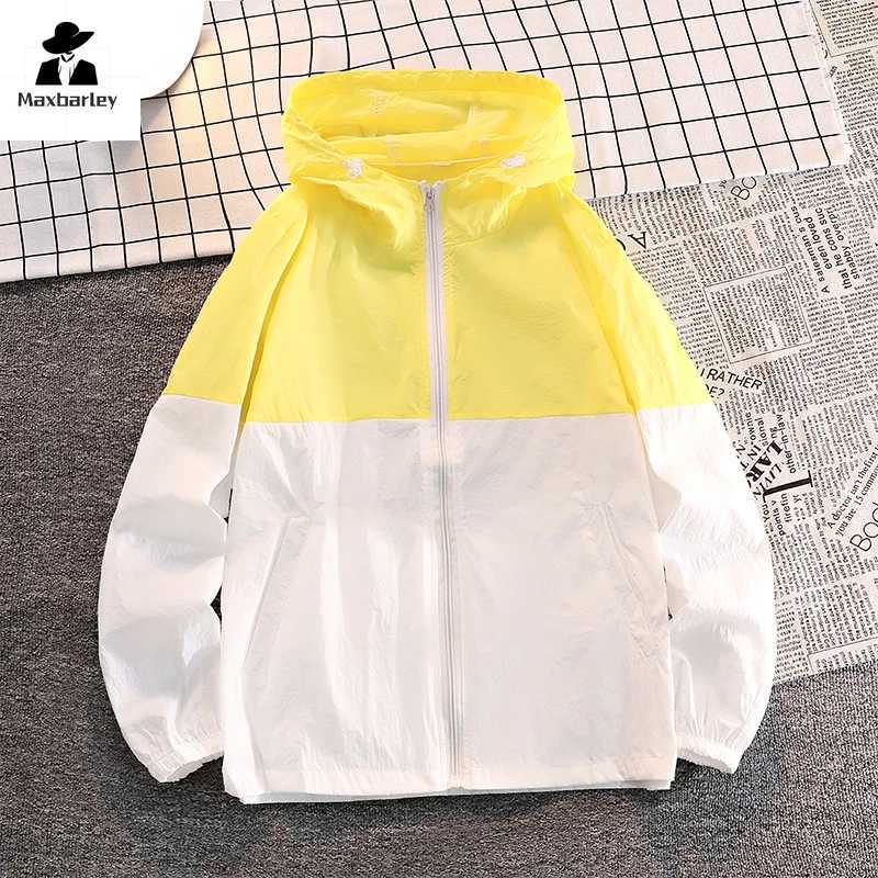 Summer Coat Men Women Lightweight Color-block Sunscreen Fishing Running Clothes Outdoor Casual Quick-drying Skin Windbreaker Men W250623