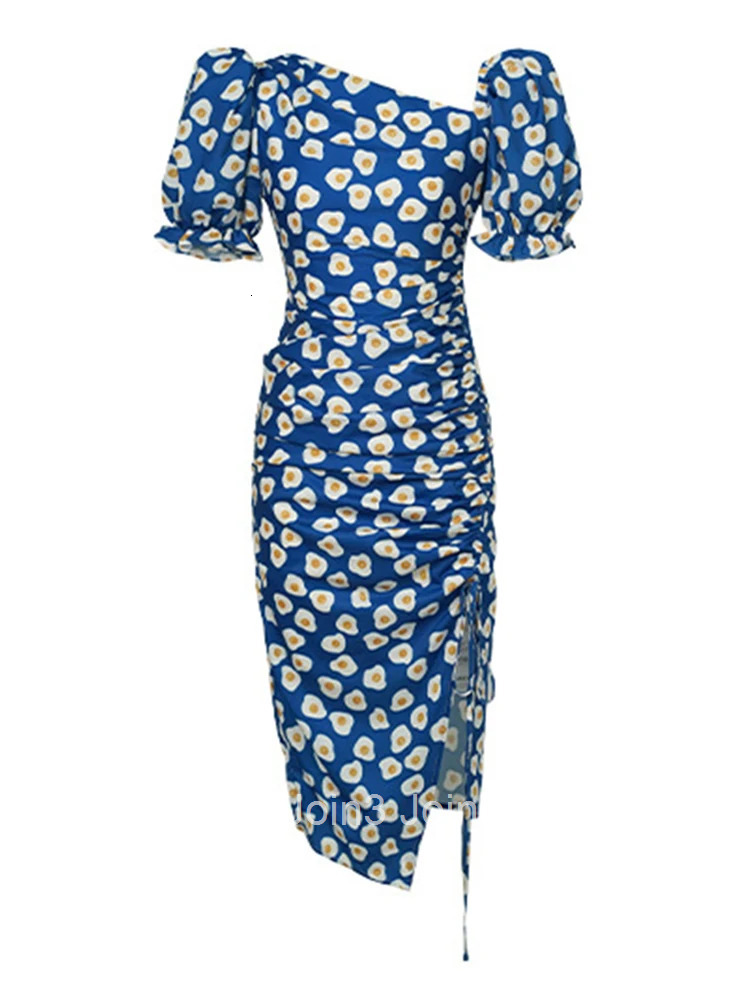 Summer Satin Irregular Evening Dress Elegant Women Lady Chic Diagonal Collar Slim Midi Party Prom Mujer Vestidos Street Clothes