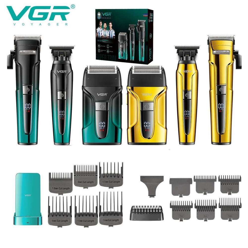 VGR Professional Shaver Razors Electric Beard DC Motor Clippers Barber Haircut Hair Trimmer For Men V-694