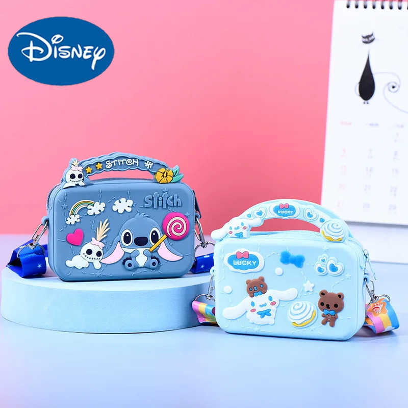 Disney Silicone Bag Cartoon Anime Figure Stich Shoulder Bag Lilo Stitch Fashion Kids Girl Accessories Coin Purse Gift W250623