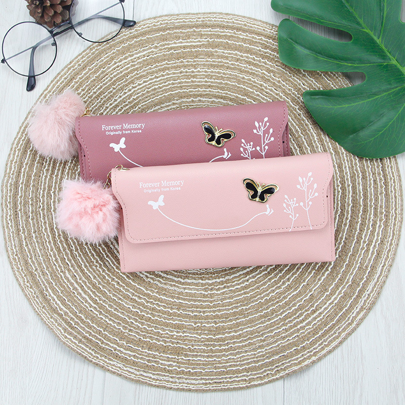 Free Shipping 2025 New Designer Bag New Women's Wallet Multifunctional Women's Clutch Bag Zipper Bag Coin Purse With Pom-pom Pendant Women&#