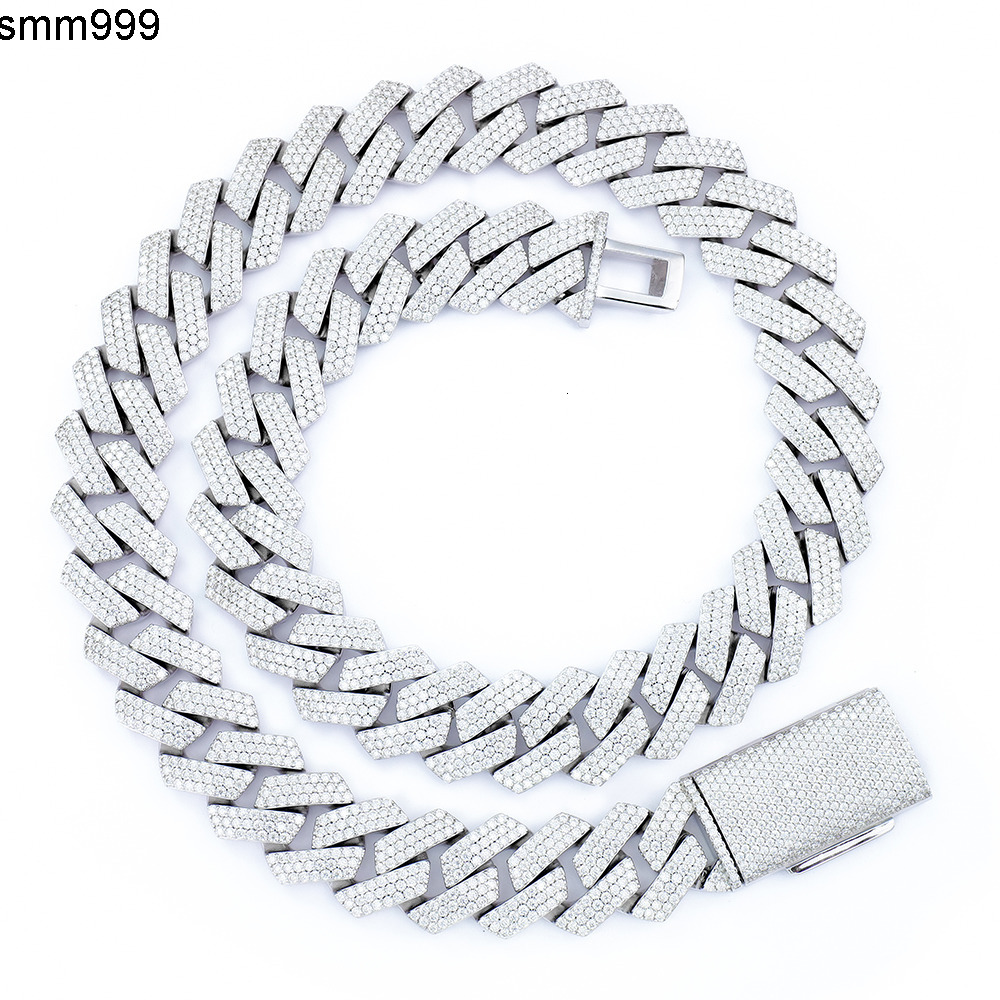 18MM-20MM Big Cuban Link Chain for Men Thick Iced Out Chain 18K Gold Plated Moissanite Cuban Necklace Miami Cuban Necklace