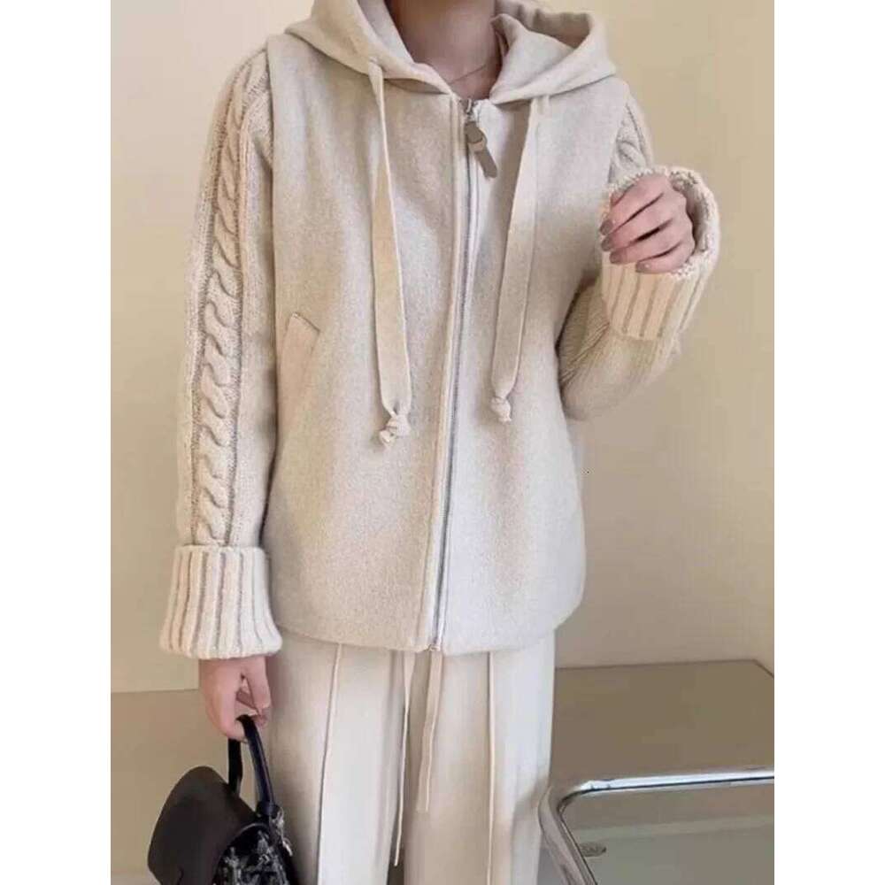 Twist Women 2025 Outerwears Loose Casual Abrigos Invierno Hooded Long Sleeve Jacket Autumn Winter Chaquetas Mujer Jackets
