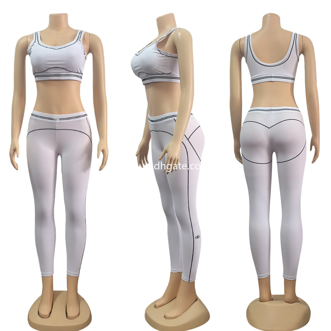 A87 Lycra Fabric Women Yoga Set Lingerie Sports Bra Tops 2 Pieces Sportswear Gym Top Sets Fitness High Waist Leggings Workout Clothes Tracksuits Jogger