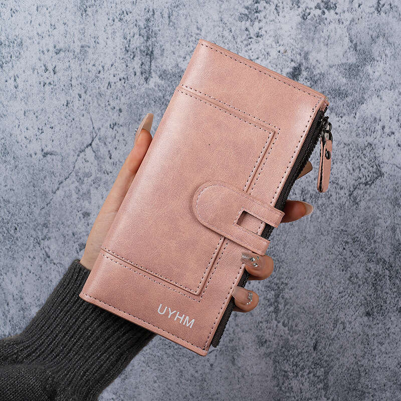 2024 New Women's Long Wallet Fashion Phone Bag PU Leather Multi-Card Slot Clutch Coin Purse