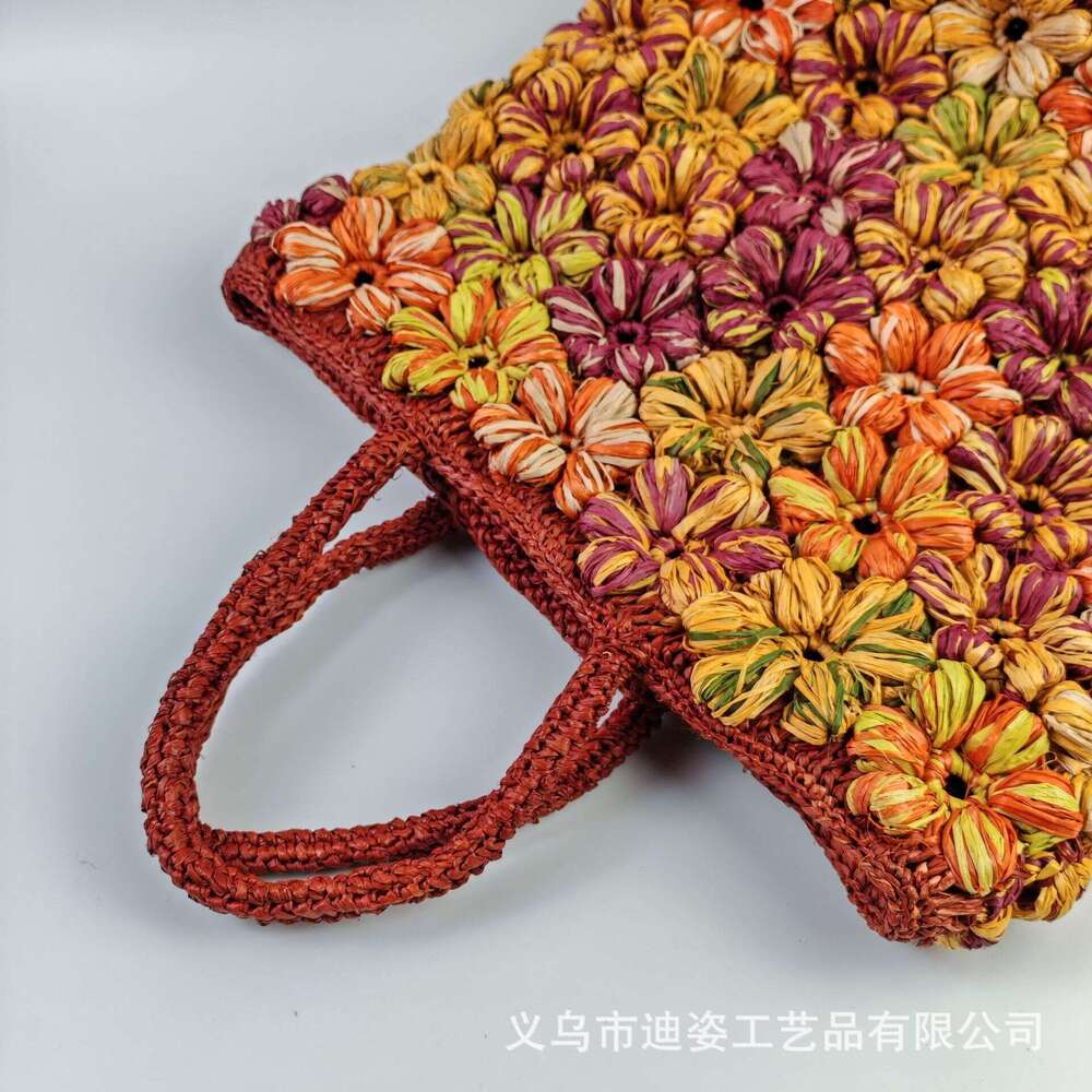 Beach Bag Luxury Straw Bag Straw Tote Spring Color Block Raffia Woven Women S Handbag Ins Vacation Style Beach Casual Travel Straw Bag