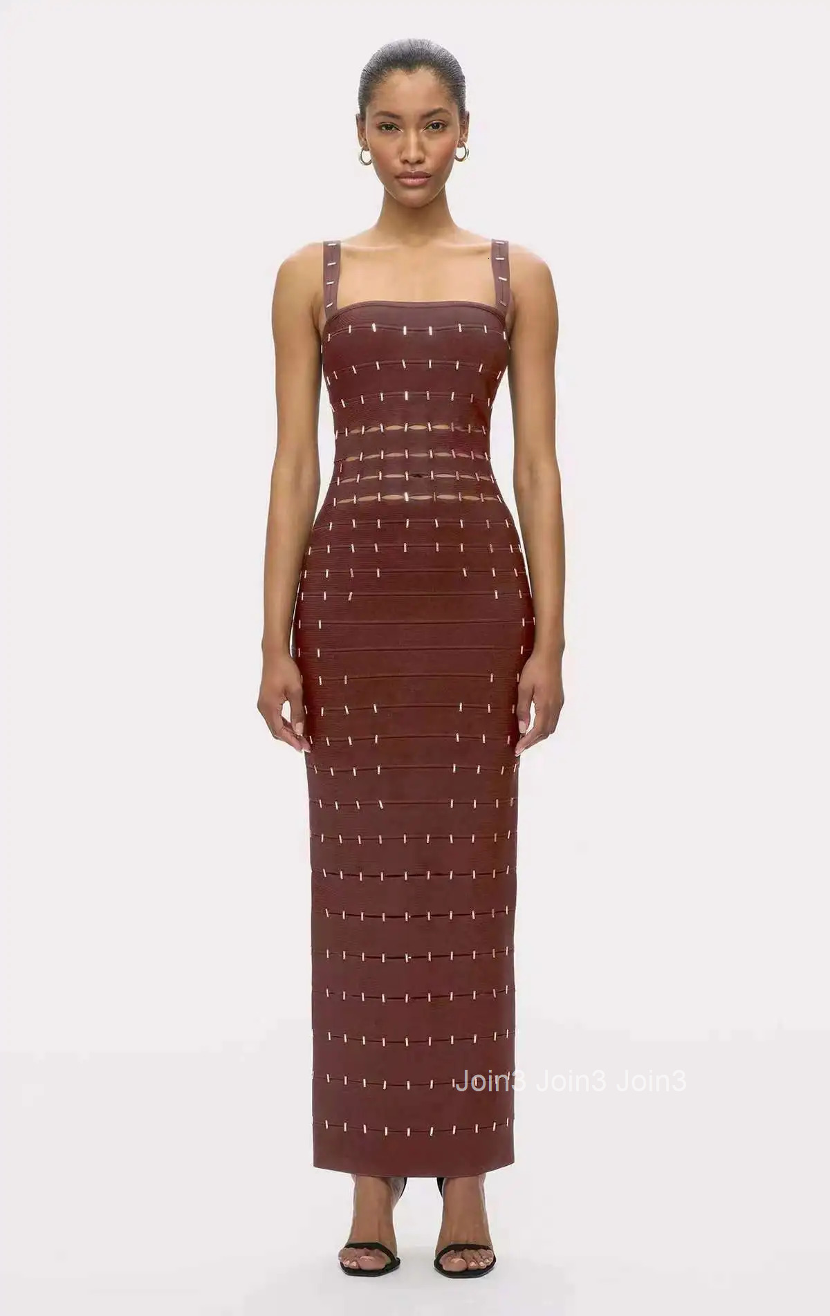 2025 Sexy Backless Dress High-Slit Stitched Details - Midnight Black/Sky Blue/Terracotta Elegant Evening Breathable Mesh