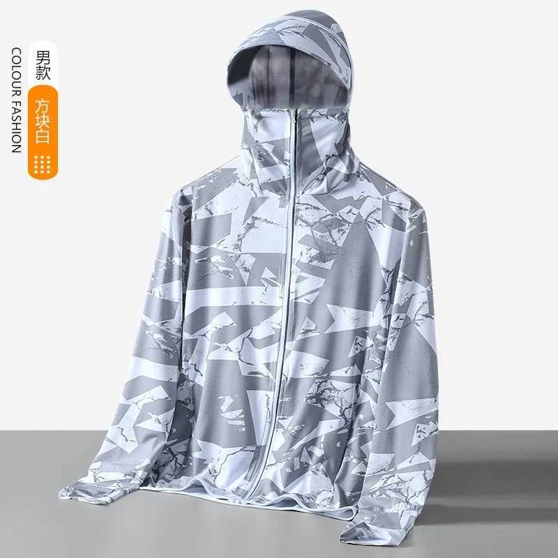 Men Coats UPF 50+ Sunscreen Jacket for Men Hooded Breathable Cool Thin Windbreaker Plus Size Casual Jackets Outerwear Sportswear W250623