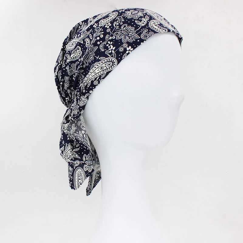 ALTOBEFUN Lady Rural Caps Classical Girl Bandanas Women Hip-hop Stretchy Turban Cap Female Headwear Chemo Hat Polyester BD010 M250623