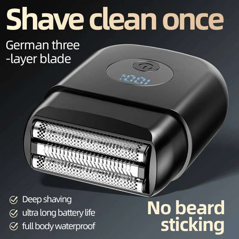 New Compact, Powerful, Long-Lasting Reciprocating Electric Shaver For Men, Full Body Wash Three Blade Rechargeable Shaver, Beard
