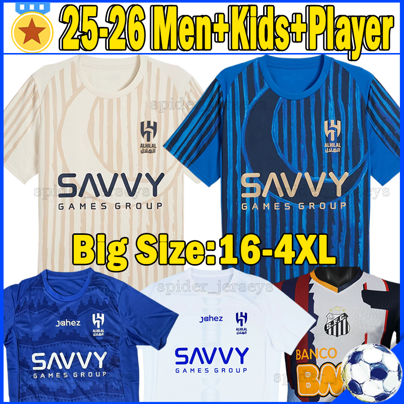 XXXL 4XL 25 26 Al-Hilal Saudi CUP Soccer Jerseys MITROVIC SALEM LEONARDO Football Shirts 2025 2026 Al Hilal SFC MALCOM AI-HAMDAN AI-BULAYHI NASSER Men Uniforms kids kits
