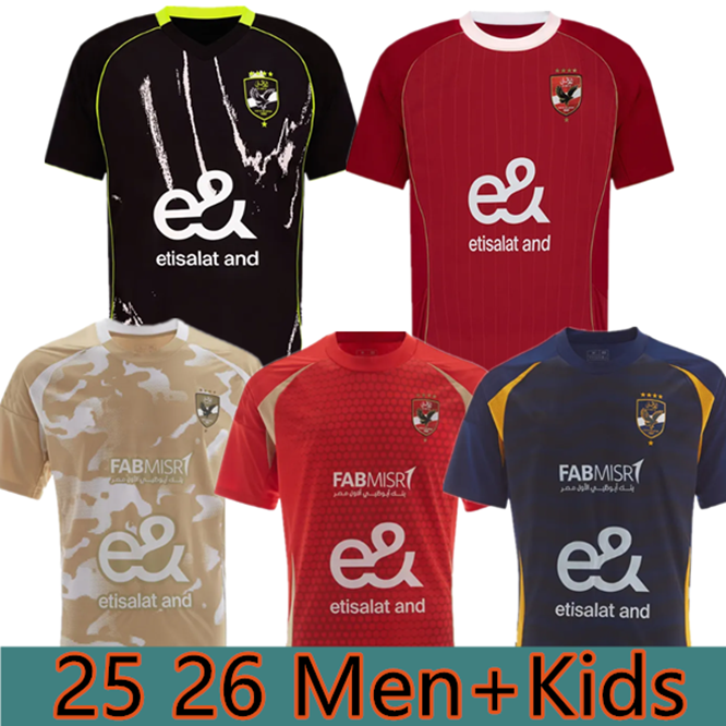 XXXL 4XL 2025 2026 Al Ahly SC Soccer Jerseys 24 25 26 ABOU ALI TAHER H.EL SHAHAT GRADISAR A.BENCHARKI E.ASHOUR AFSHA MARWAN Football Shirts Mens kids