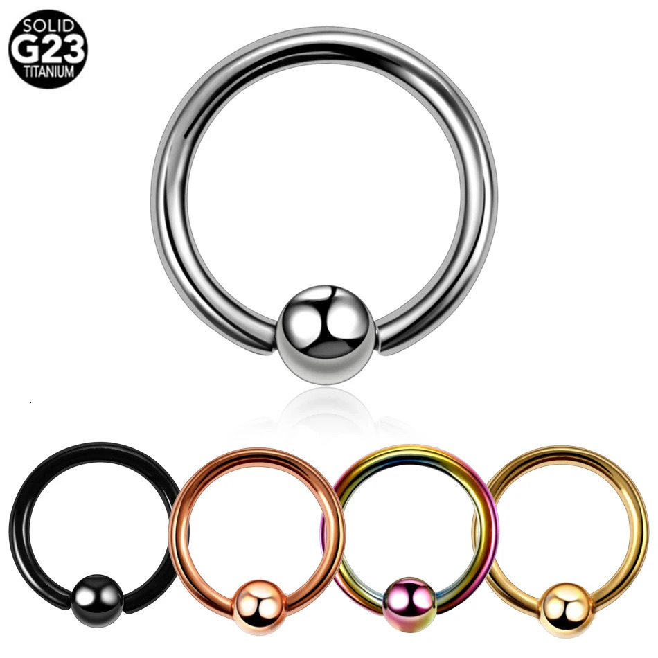 1PC CBR Piercings Captive Bead Rings BCR Ball Clre Nipple Nose Hoop Septum Lip Eyebrow Tragus Earrings Jewelry 250613