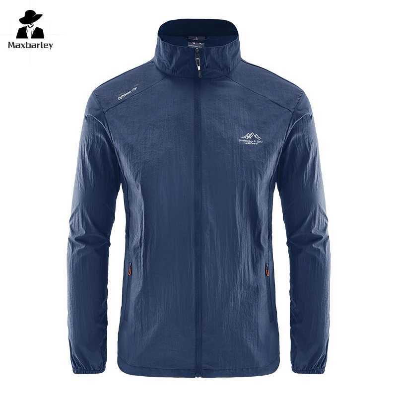 Summer Skin Windbreaker Mens Ultra Light UV Sunscreen Plus Size Jogging Jacket Mens Casual Camping Fishing Waterproof Coat W250623