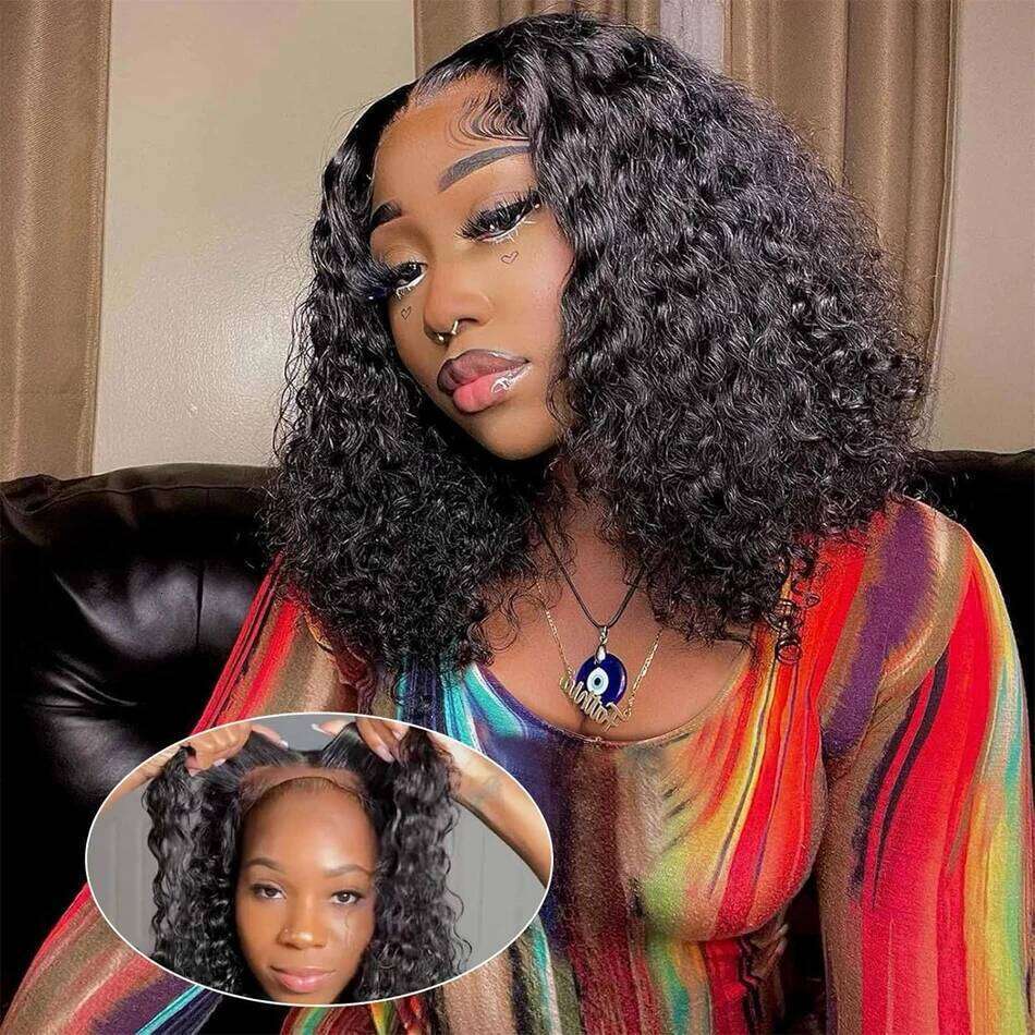 Wear Go Water Wave Bob Glueless Wet And Wavy HD Lace Frontal Precut Human Brazilian Cheap Wigs Perruques Cheveux Humain