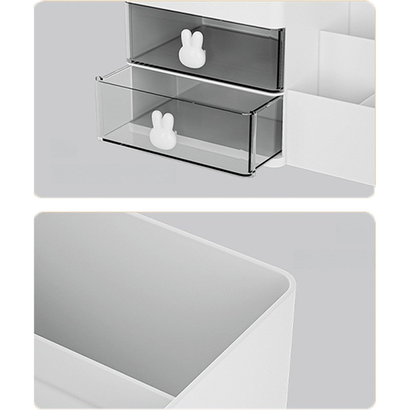 cute rabbit ear drawer box optimal for office and study storage