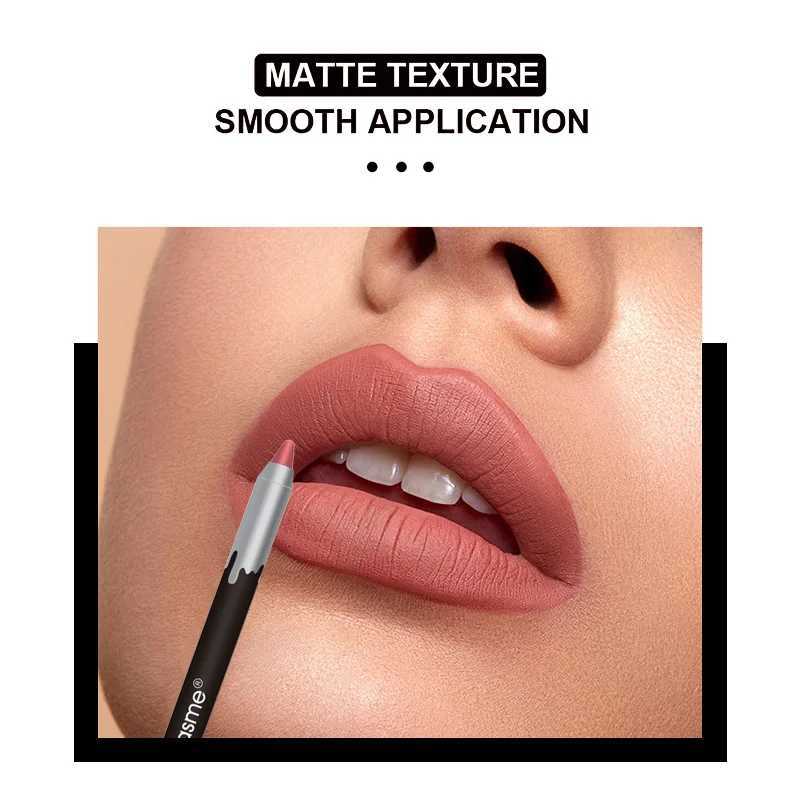 12Color Matte Lipstick Lipliner Kit Velvet Lip Pencil Red Brown Lip Shadow Contour Tint Long Lasting Lip Liner Set XJ250623