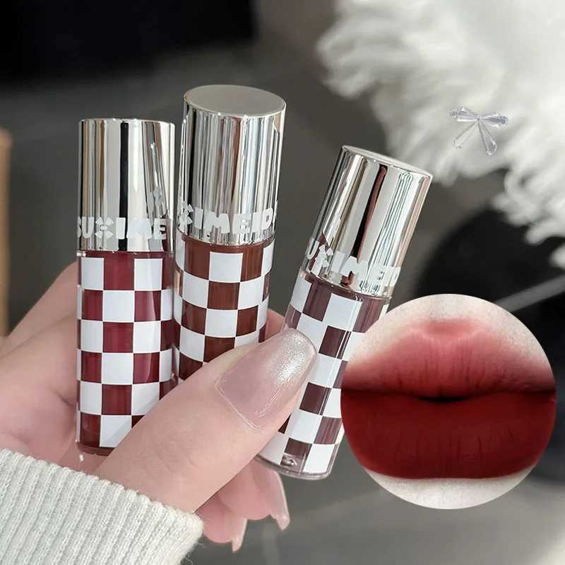 Matte Lipstick Lip Gloss Sexy Nude Red Waterproof Lasting Dark Purple Matte Lipstick Natural Lip Makeup Chocolates Lip Tint Korea XJ250623