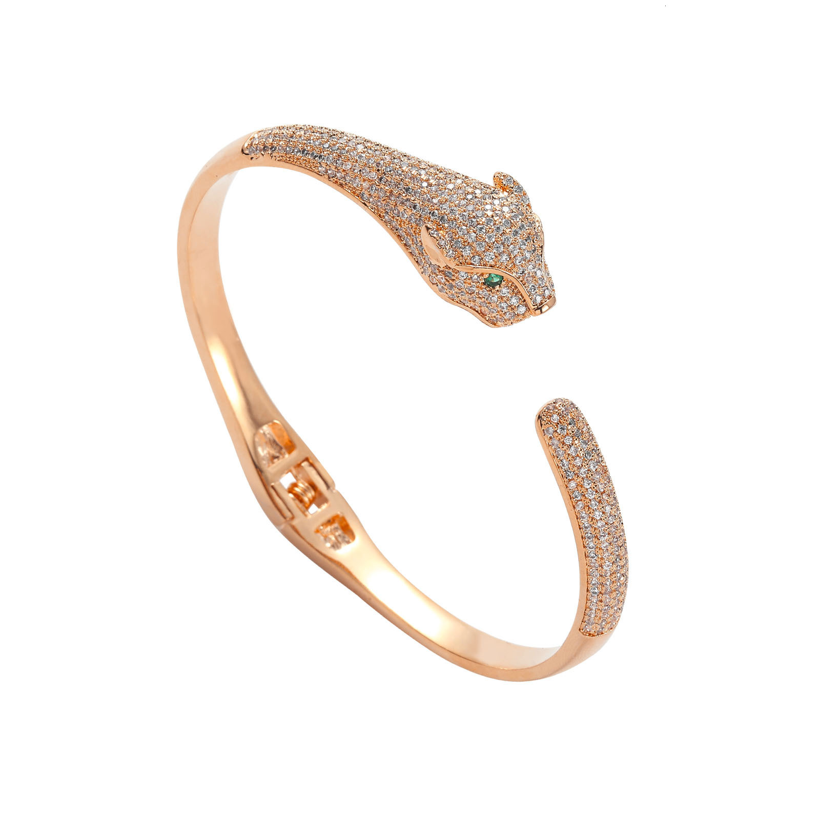 New Arrival Leopard Head Full Iced Out Unisex Hip Hop Moissanite Diamond Inlaid Premium Trendy Bracelet Wristband Pass the diamond tester