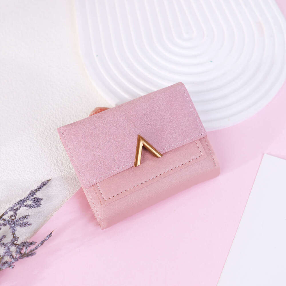 Hot Selling Korean Style New 70% off Women's Short Matte PU Leather Thin Card Holder Student Wallet