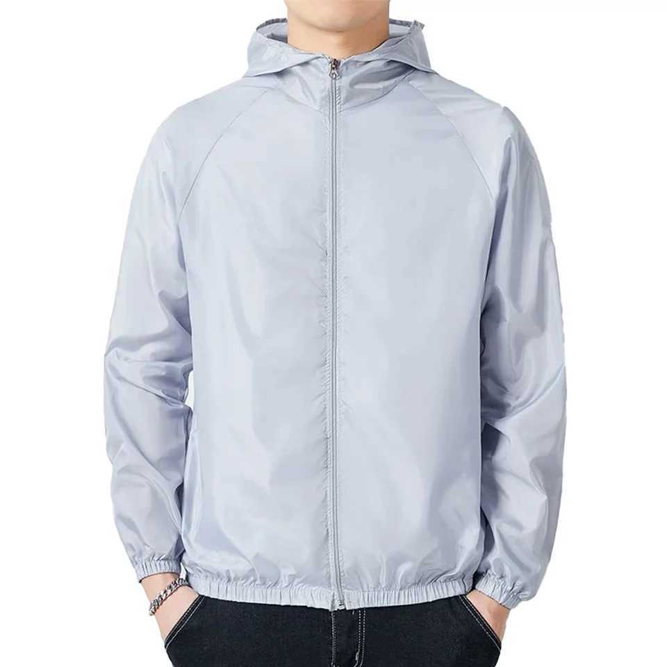 For Outdoor Activities Lightweight Windbreaker Hooded Fishing Coat Casual Wear Outdoor Sports Green Suitable For Summer W250623