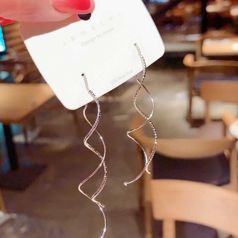 Korean Pearl Tassel Earrings Ladies Long Style Wild Face Thin Two-wear Pin Earrings Exquisite Elegant Fashion Stud Earrings XJ250623