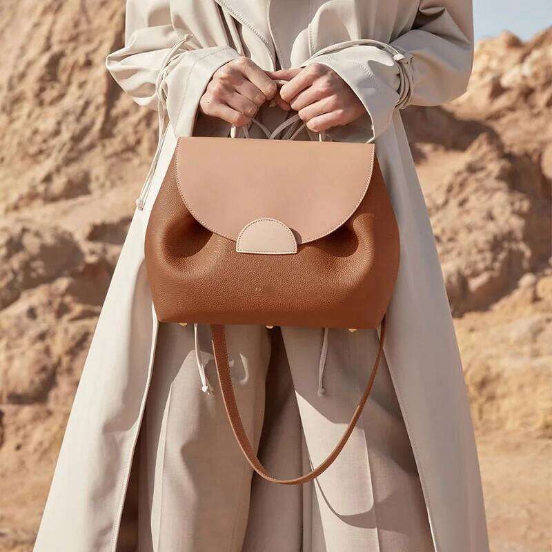 Leather Bag For Women Designer Brand Handbags Soft First Layer Cowhide Shoulder Crossbody Bags Lady Tote Purses