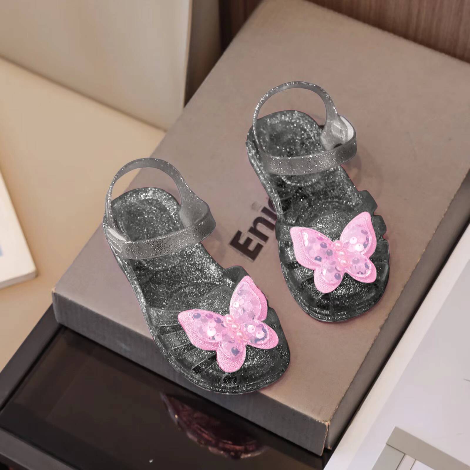 On For Shoes Slip Kids Ddmyshoesvip Dress Up Flat Children's Shoes Sequins Butterfly Mary Toddler Sandals Size Girls Ddmydesign