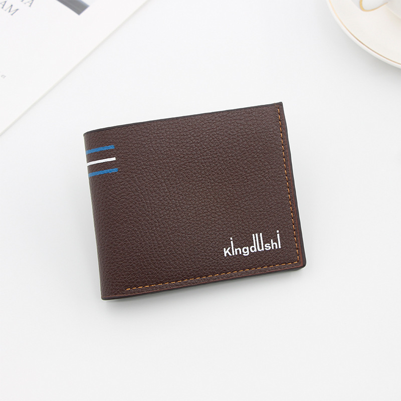 Free Shipping 2025 New Designer Bag New Men's Wallet Short Style Thin PU Fashion Leather Wallet Large Capacity Men's Wallet Coin Purse Stree