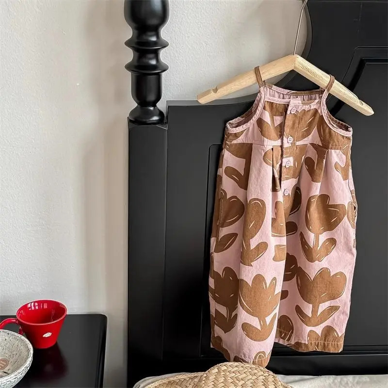 2025 Girls Baby Printed Rompers Pants Kids Children Summer Clothing Overalls Pant Clothes Outfits Jumpsuits 250619