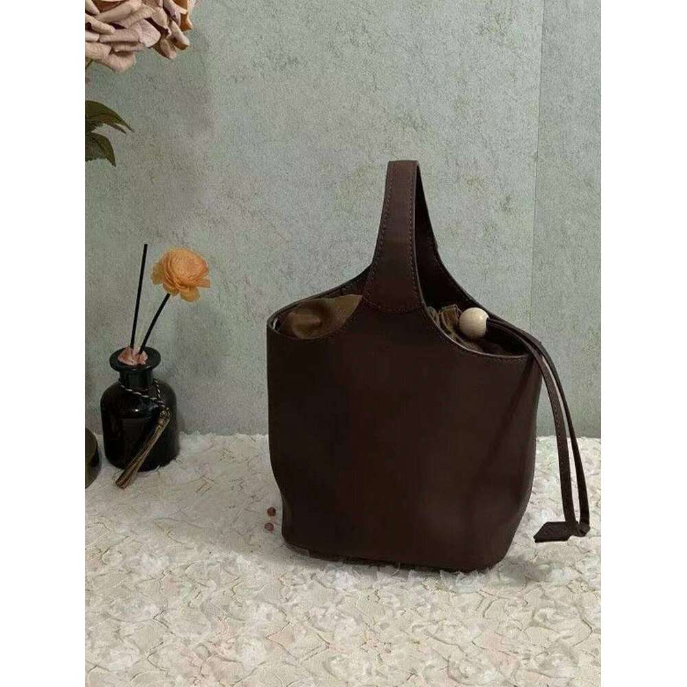 New Fashion Retro Flower Cabbage Basket Large Capacity Handbag Solid Color Simple Daily Casual Bouquet