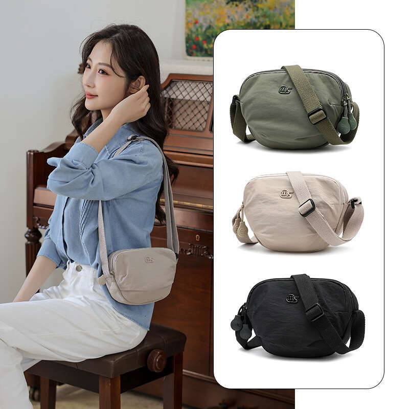2025 New Fashion Versatile Commuter Shoulder Simple Multi-Compartment Backpack High-Value Casual Solid Color Crossbody Bag