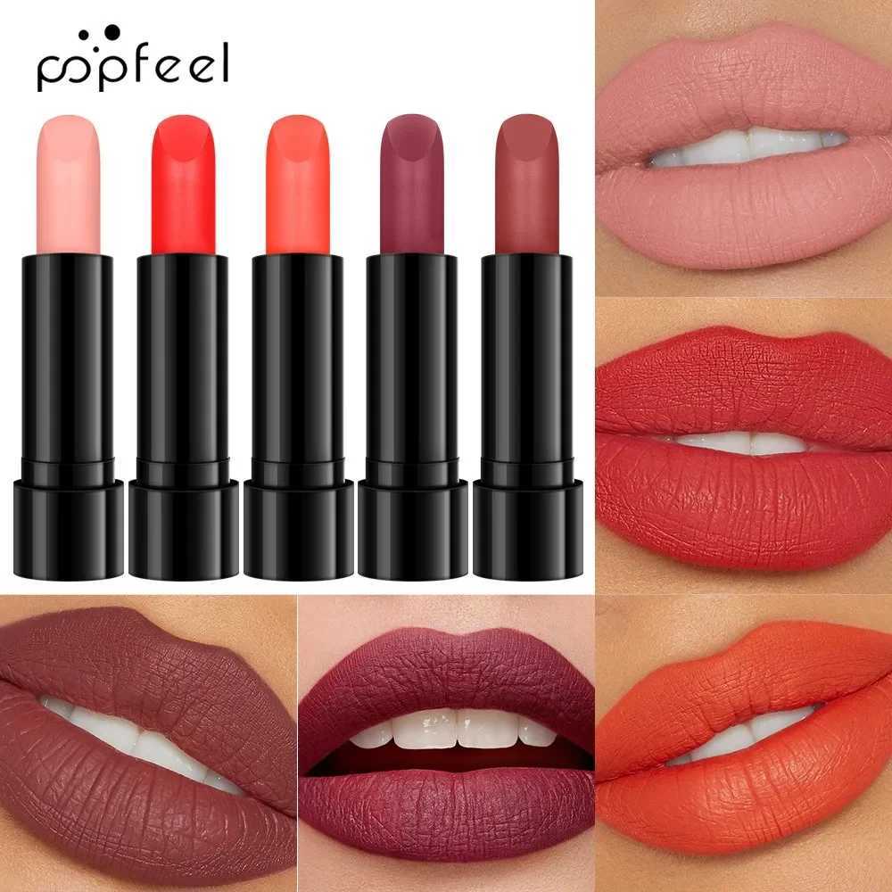 Nude Matte Lipstick Women Waterproof Long-Lasting Velvet Lady Lip Creamy Texture Lipstick Easy To Wear Bottom Nutritious Makeup XJ250623